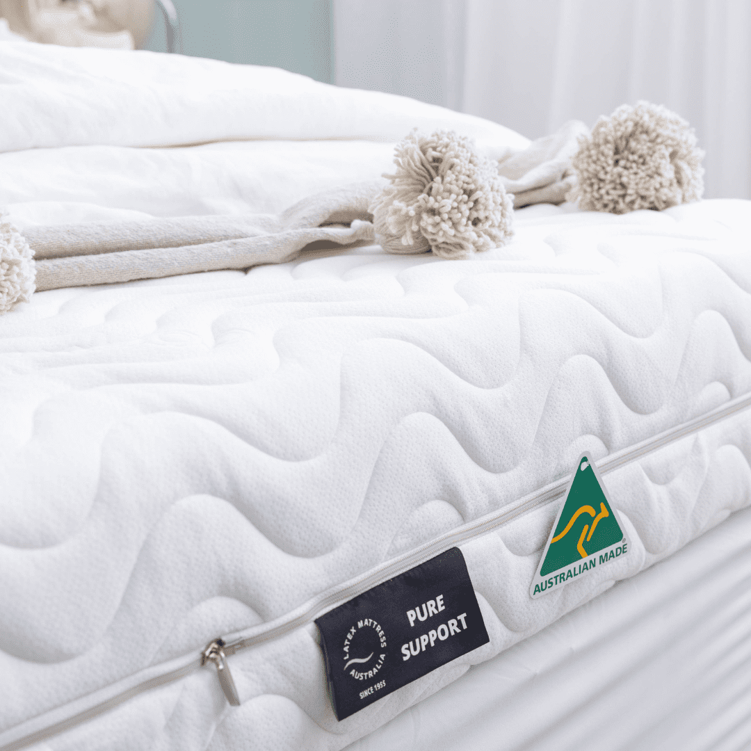 The Pure Support latex mattress, handcrafted and Australian made