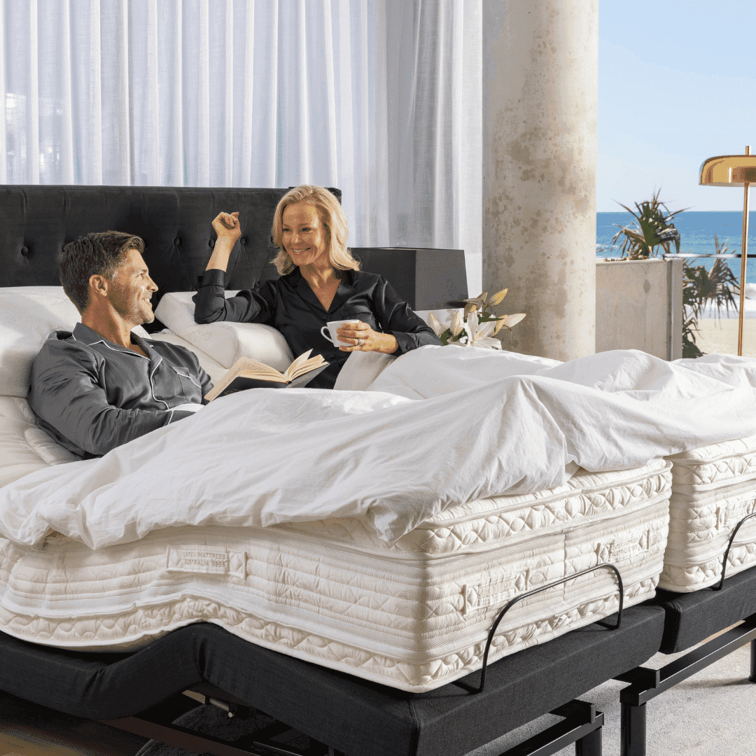 Pure Indulgence latex mattress with genuine silk cover — plush feel, handcrafted in Australia