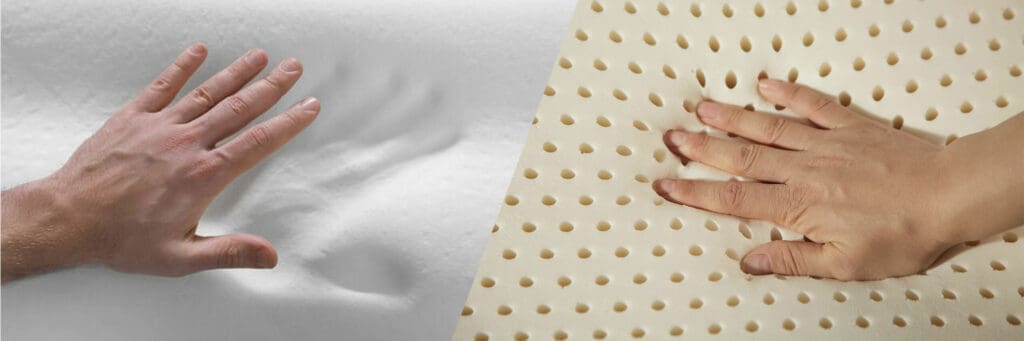 latex mattress sleep blog header banner latex vs memory foam