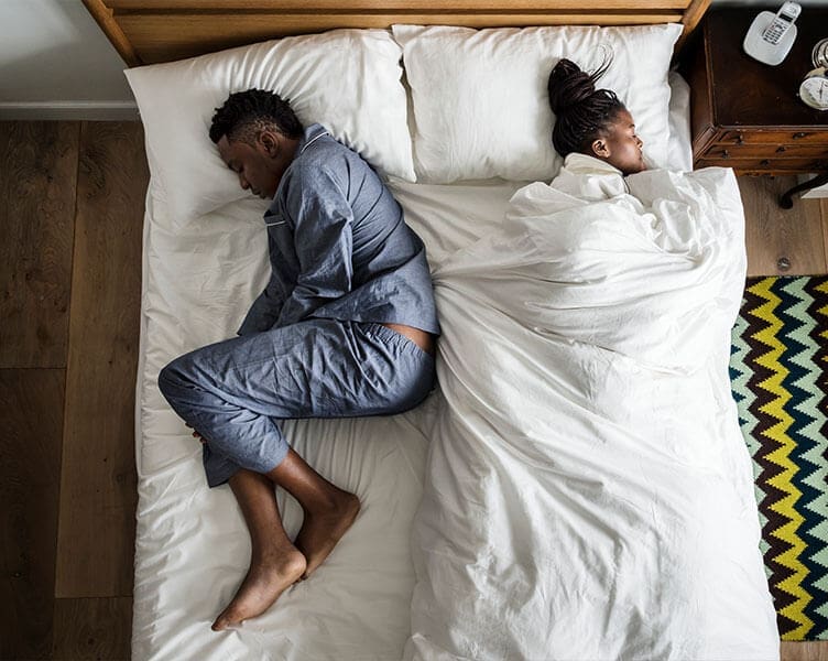 man woman sleep divorce